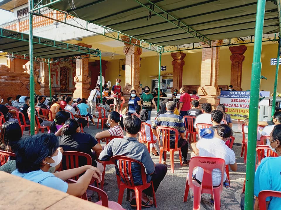 Kegiatan Vaksinasi Covid-19 di Dusun Umadesa-Belusung pada hari ini Jumat, 18 Juni 2021