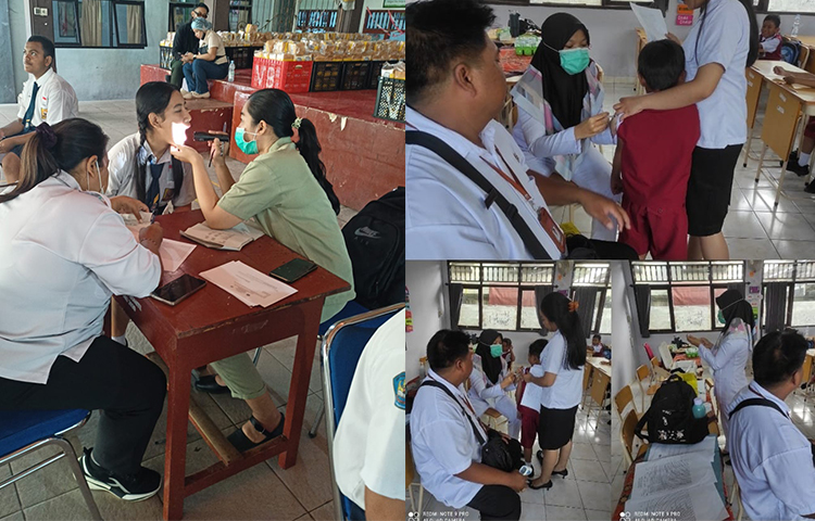 Puskesmas III Denpasar Utara Laksanakan CKG di SMPN 10 Denpasar dan Sweeping Imunisasi TD di SDN 9 Dauh Puri