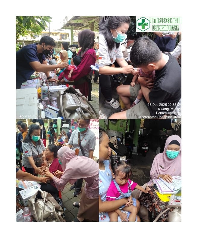 Puskesmas III Denpasar Utara Laksanakan Evaluasi ORI Campak di Posyandu RT 06